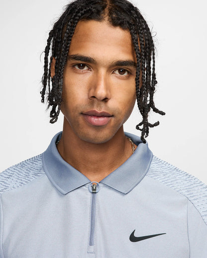 Nike Slam Men's Dri-FIT ADV Tennis Polo - Lt Armory Blue Ashen Slate White - FD5244-440