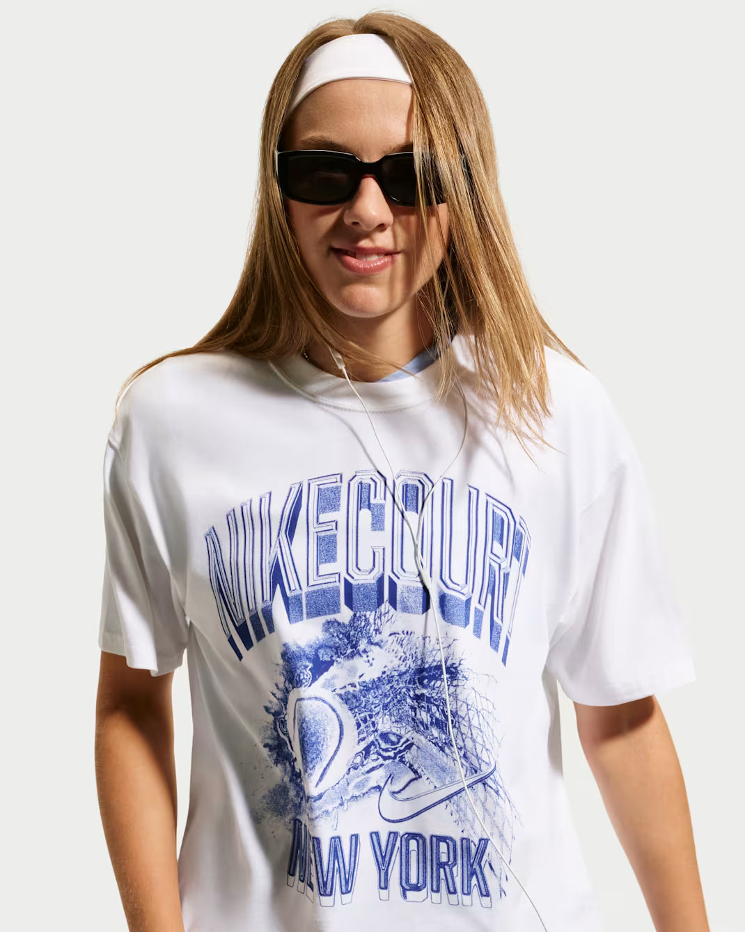Nike Women's NikeCourt Slam Tee US Open - White - IO0930-100