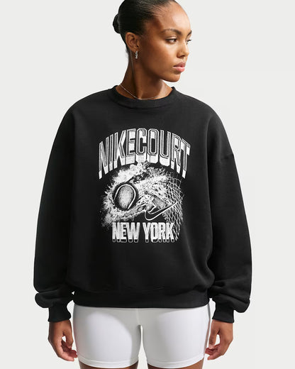 Nike Studio Fleece Medium Weight Women's Oversized US Open - Black - IM9412-010