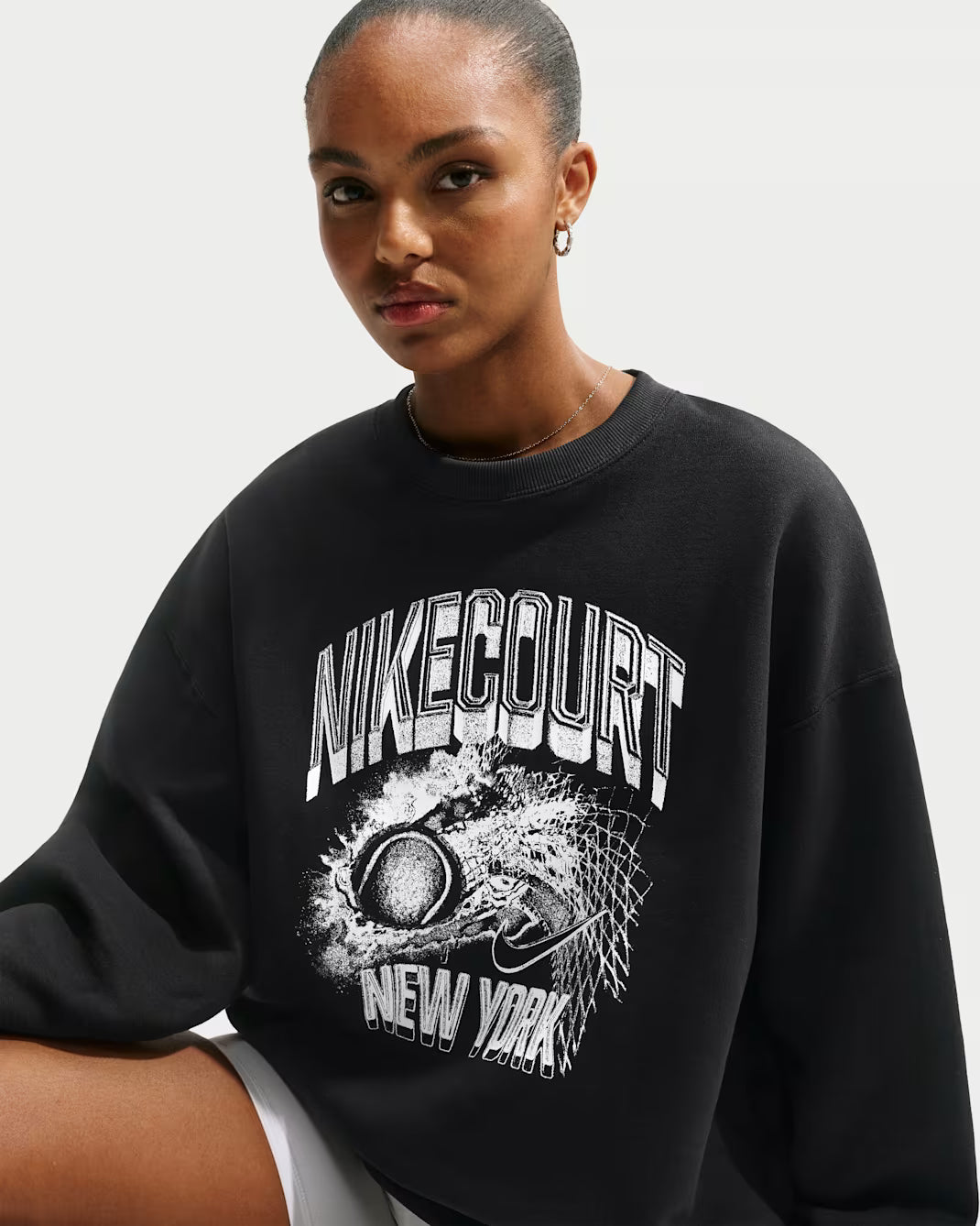 Nike Studio Fleece Medium Weight Women's Oversized US Open - Black - IM9412-010