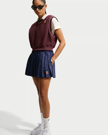 NikeCourt Court Collection Women's Fleece Tennis Vest - Mystic Dates - IM9416-658