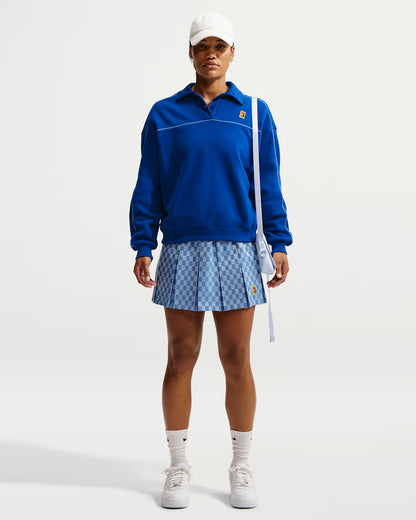 NikeCourt Court Collection Women's Long-Sleeve Fleece Tennis Top - Royal Blue - IU3253-417