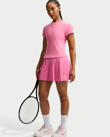 Nike Women's NikeCourt Dri-FIT Advantage Ace Skirt High-Waisted Pleated 15" - Peony - FZ6512-641