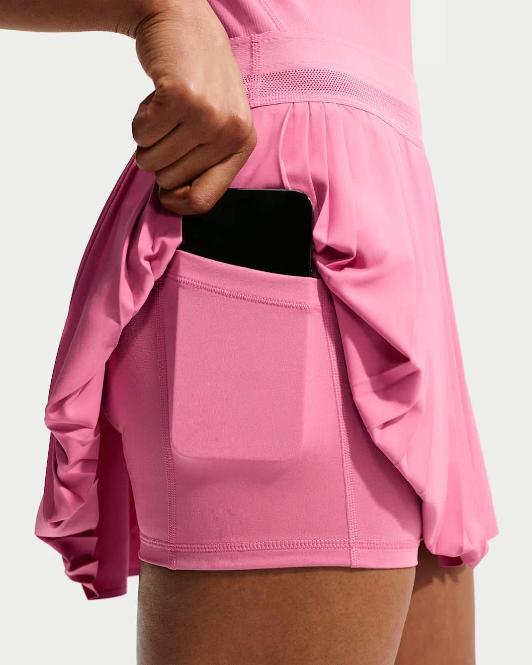 Nike Women's NikeCourt Dri-FIT Advantage Ace Skirt High-Waisted Pleated 15" - Peony - FZ6512-641