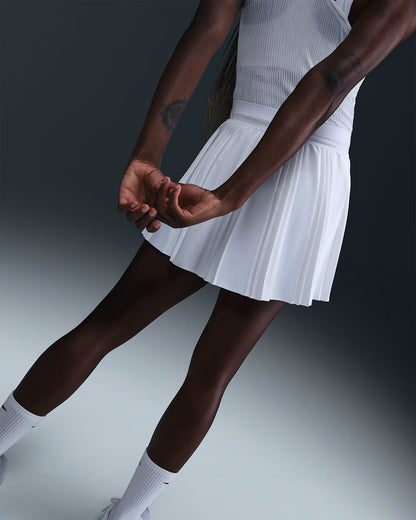 NikeCourt Advantage Women's Dri-FIT Pleated Tennis Skirt - White - FZ6512-100