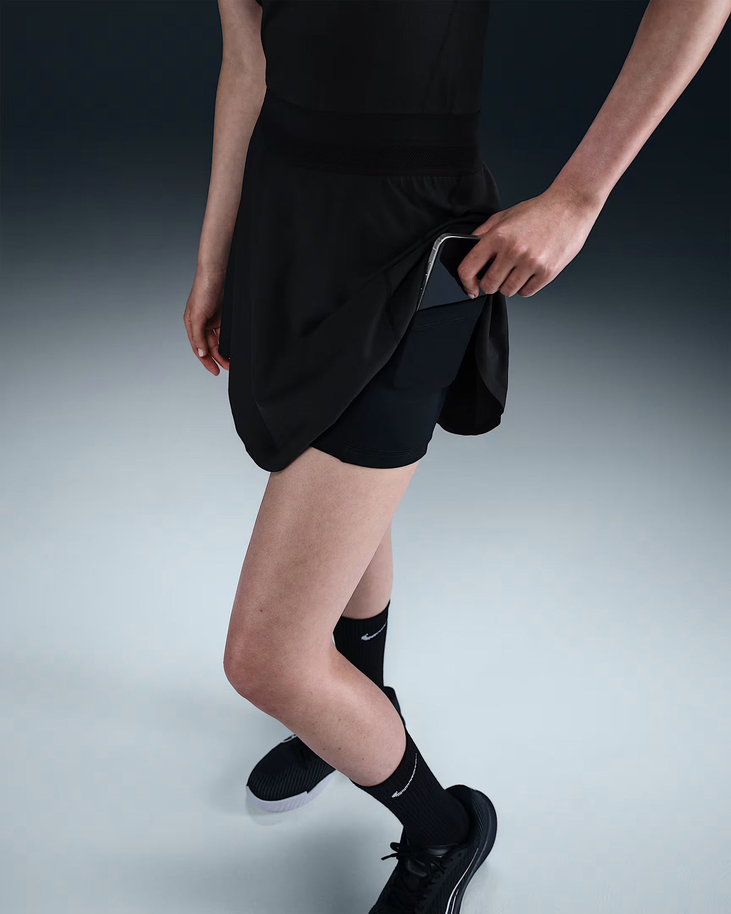 NikeCourt Advantage Women's Dri-FIT Tennis Skirt - Black - FZ6726-010