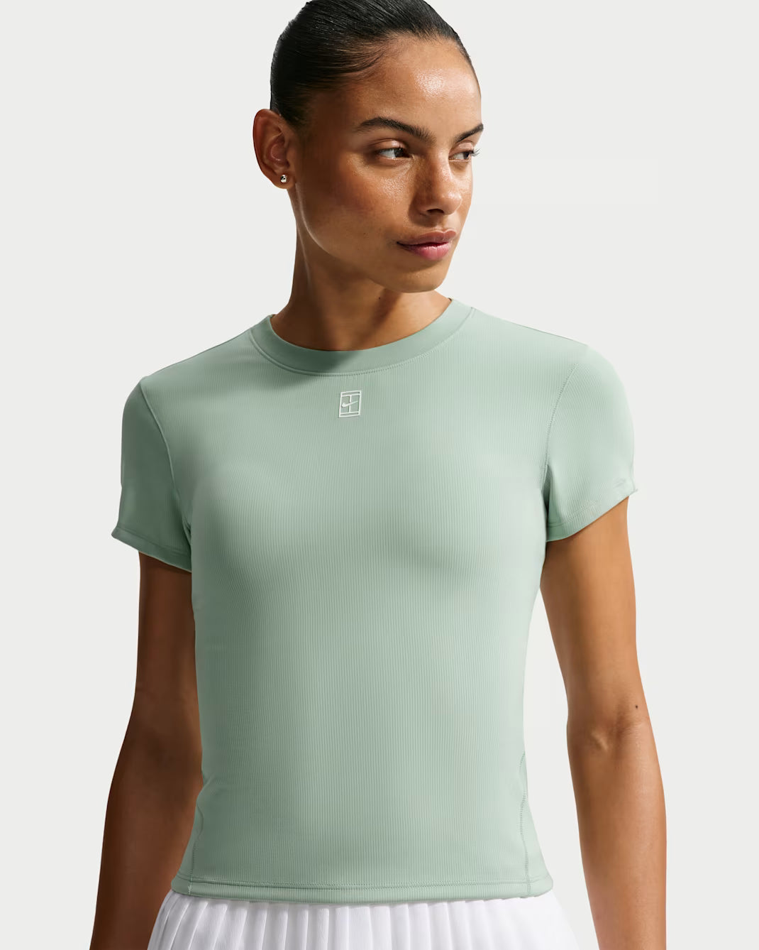 Nike Women's NikeCourt Dri-FIT Advantage Short Sleeve Top - Steam - HQ2994-006