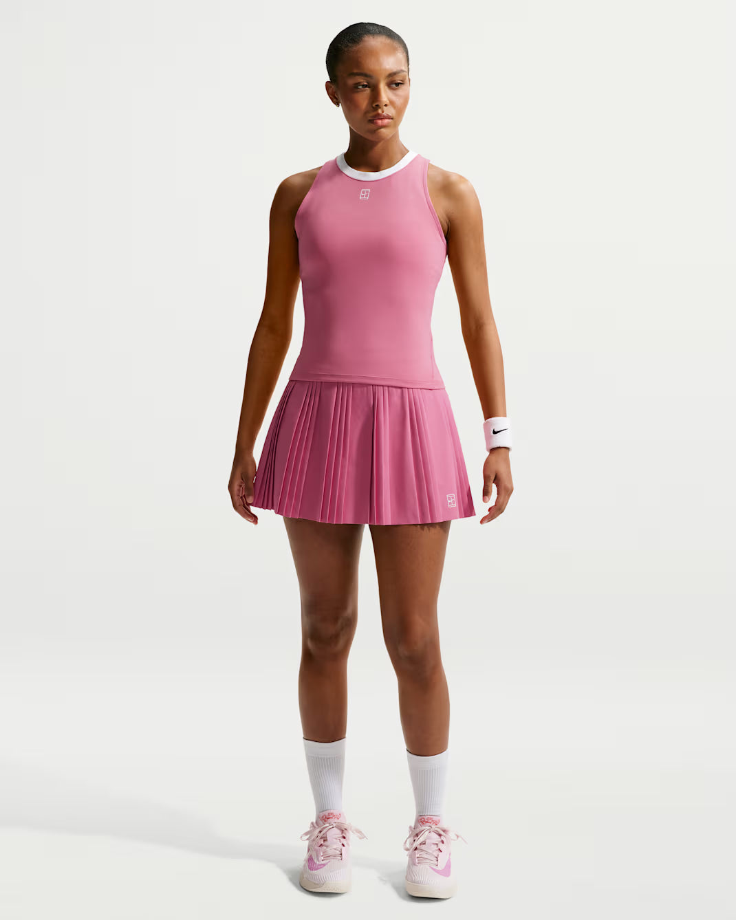 Nike Women's NikeCourt Dri-FIT Advantage Tank - Peony/White - FZ6657-641