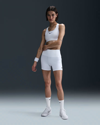 NikeCourt Women's Tennis Shorts - White Black - FZ6677-101