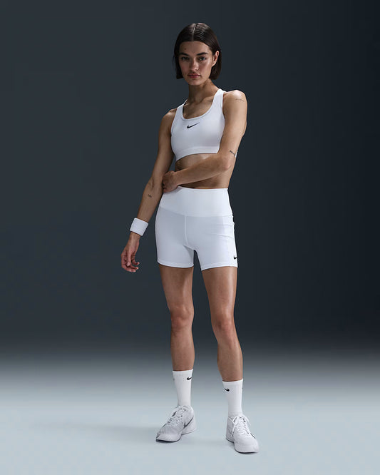 NikeCourt Women's Tennis Shorts - White Black - FZ6677-101