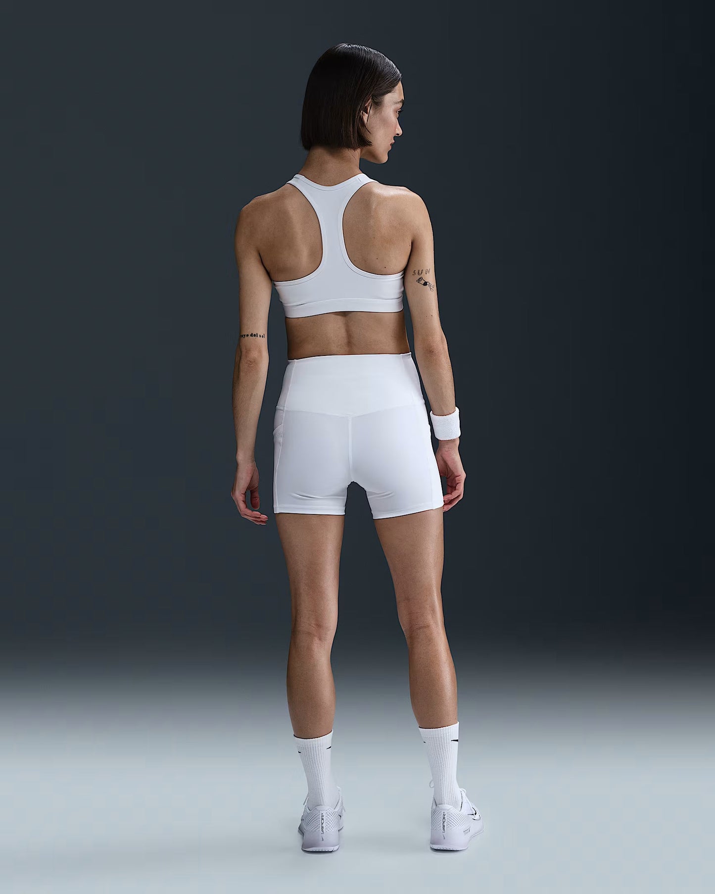 NikeCourt Women's Tennis Shorts - White Black - FZ6677-101