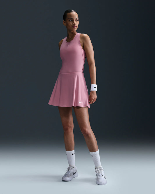 NikeCourt Victory Women's Dri-FIT Flouncy Tennis Skirt - 2025 - Elemental Pink White - FD6528-699