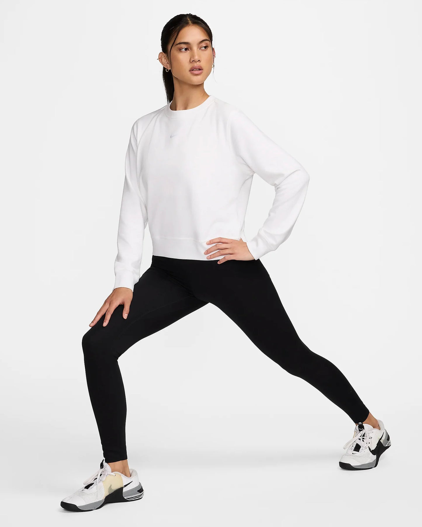 Nike Dri-FIT One Sweatshirt - White - FB5125-100