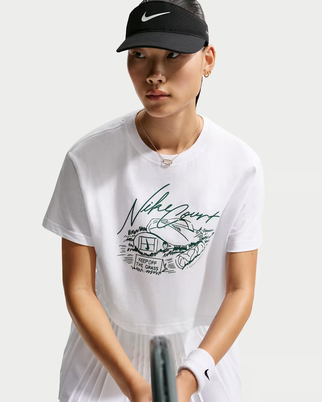 Nike Women's Tee Slam Crop - White - IM0310-100