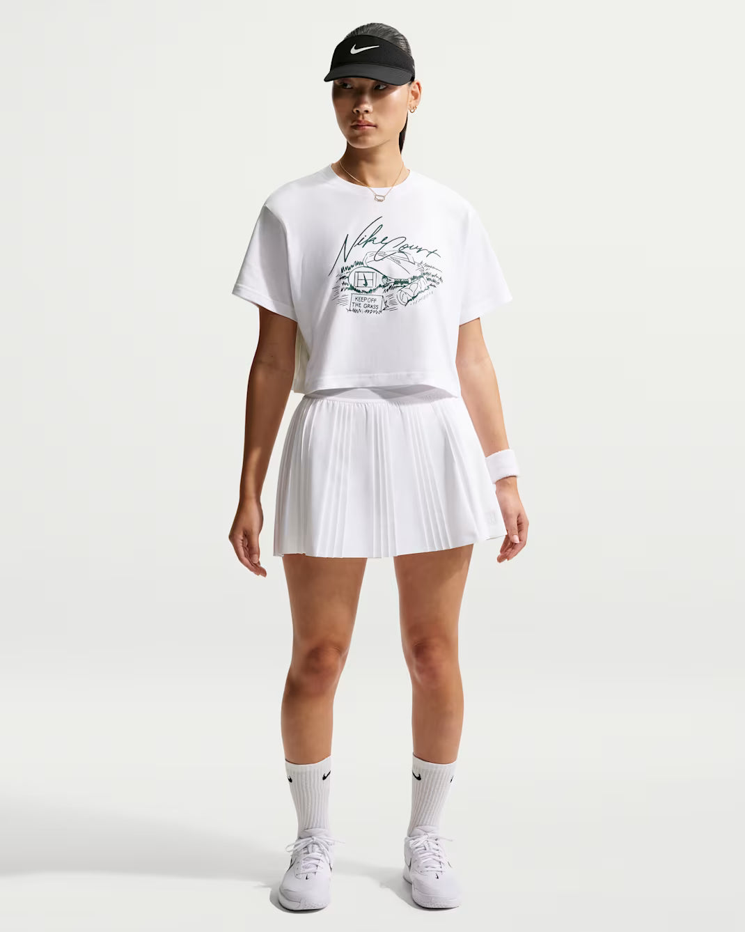 Nike Women's Tee Slam Crop - White - IM0310-100