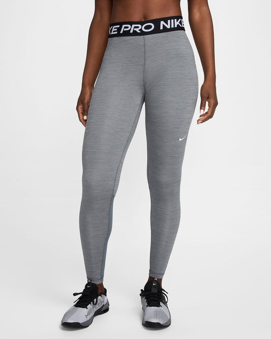 Nike Pro Leggings - Smoke Grey Htr Black White - CZ9779-084