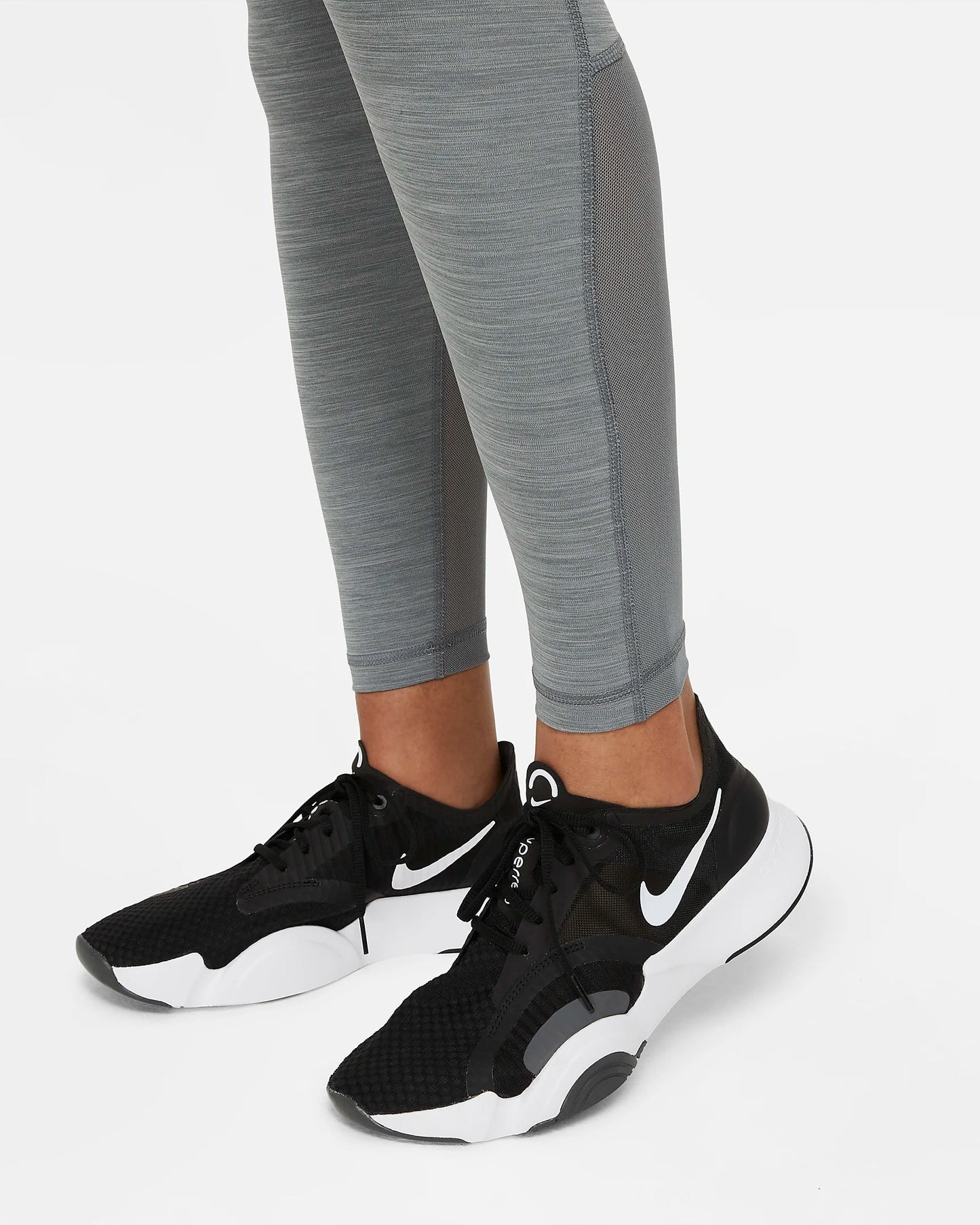 Nike Pro Leggings - Smoke Grey Htr Black White - CZ9779-084