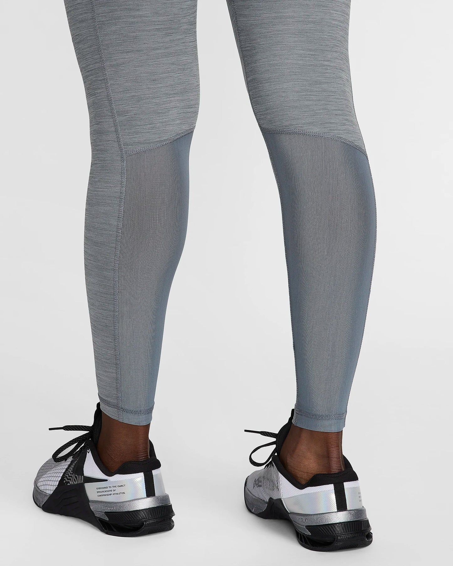 Nike Pro Leggings - Smoke Grey Htr Black White - CZ9779-084