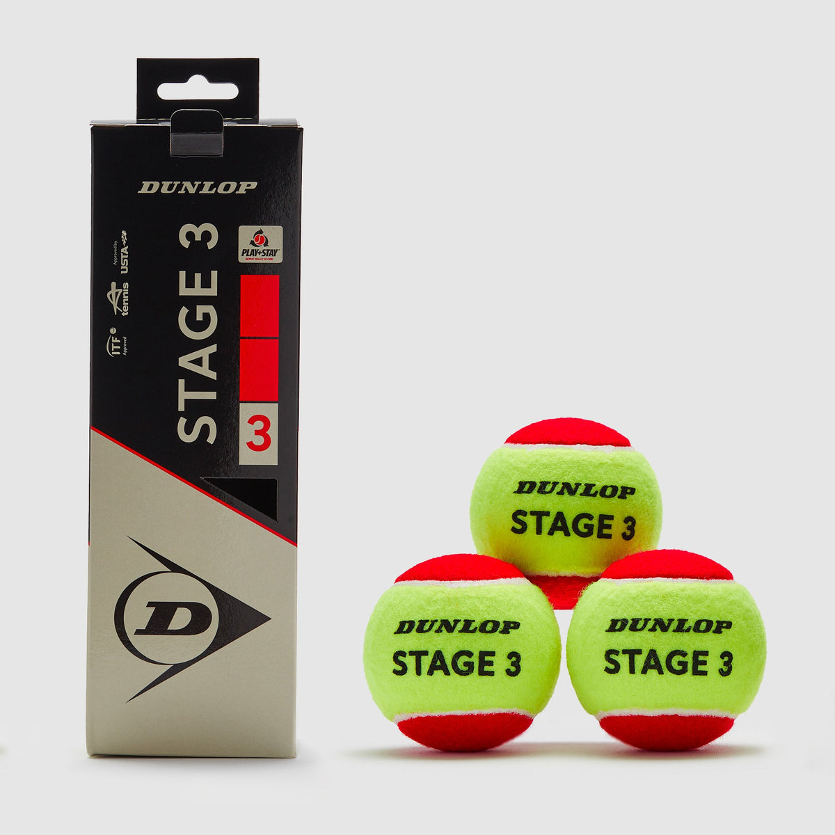 Dunlop Stage 3 Red 3-ball pack