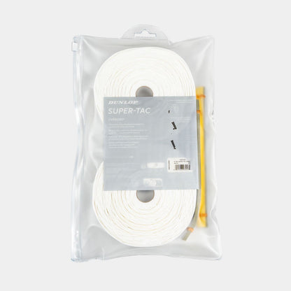 Dunlop Super Tac white 30-pack overgrip reel back