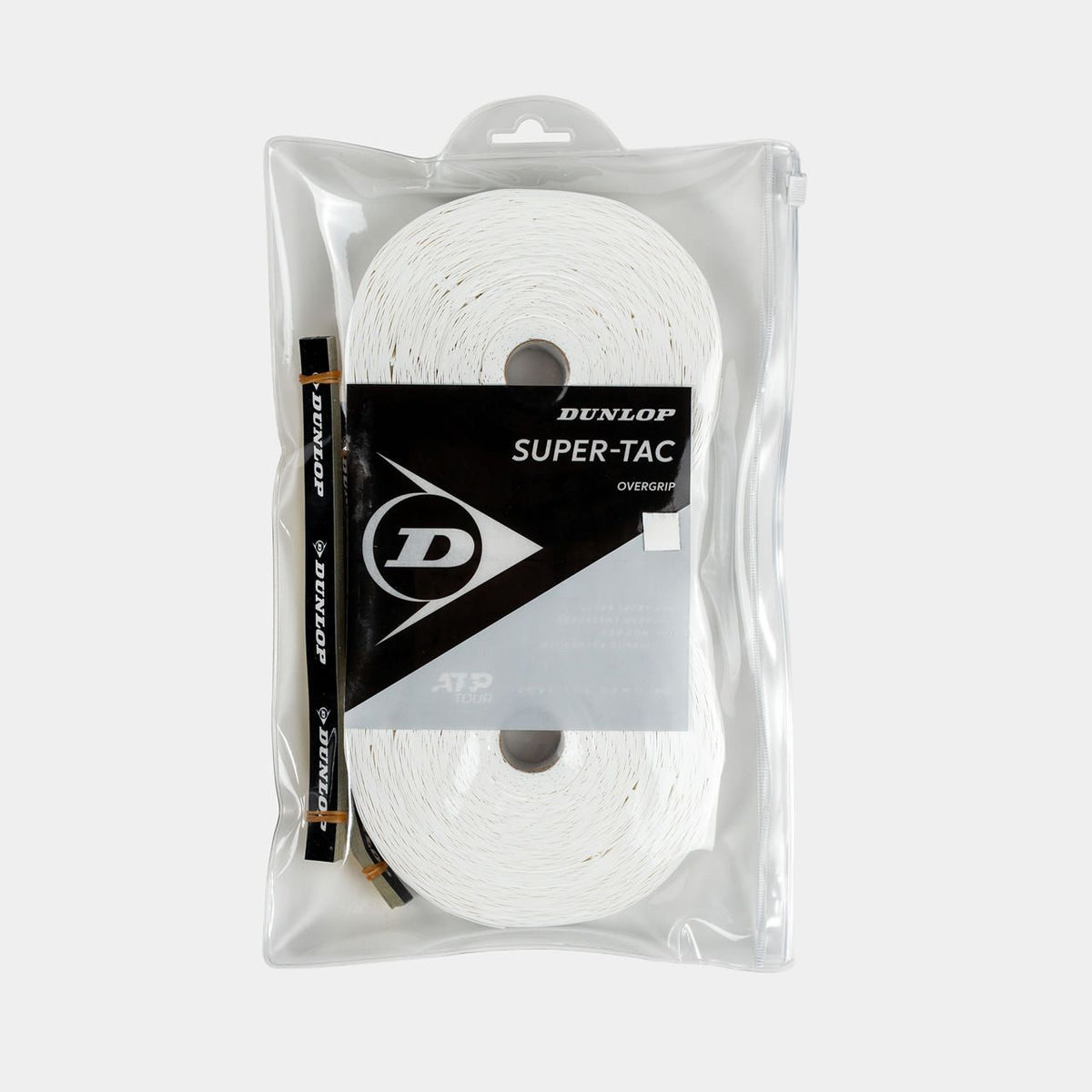 Dunlop Super Tac white 30-pack overgrip reel front