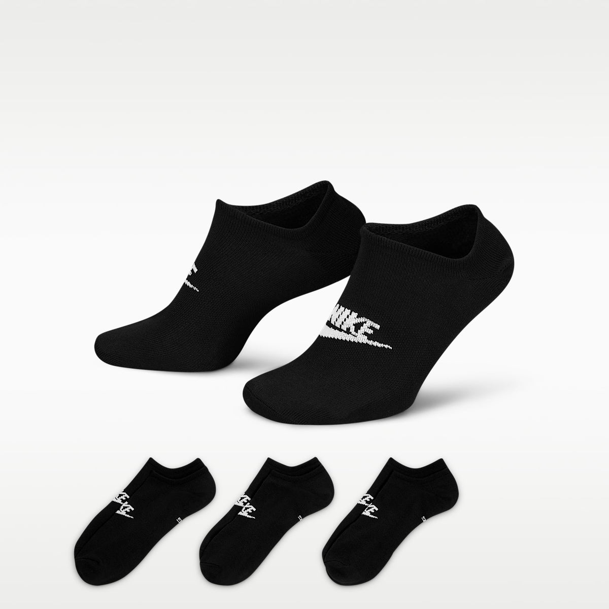 Nike Sportswear Everyday Essential No-Show Socks Black front - DX5075-010