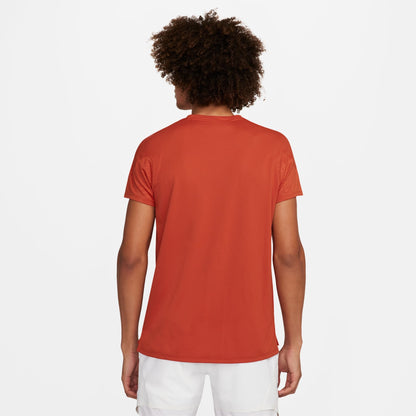 NikeCourt Slam Men's Dri-FIT Tennis Top - Rust Factor White - FD5261-811
