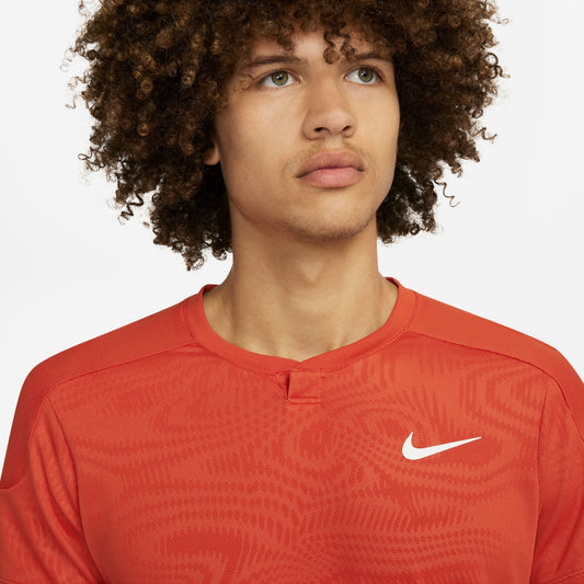 NikeCourt Slam Men's Dri-FIT Tennis Top - Rust Factor White - FD5261-811