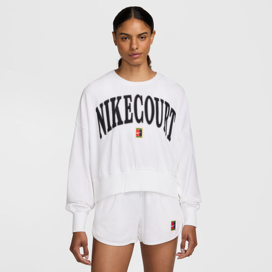 NikeCourt Heritage Women's Over-sized Crew-Neck Graphic Tennis Sweatshirt