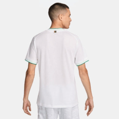 NikeCourt Heritage Men's Short-Sleeve Tennis Top - White - FN0318-100
