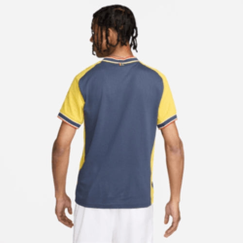 NikeCourt Heritage Men's Short-Sleeve Tennis Top - Thunder Blue - FN0318-437