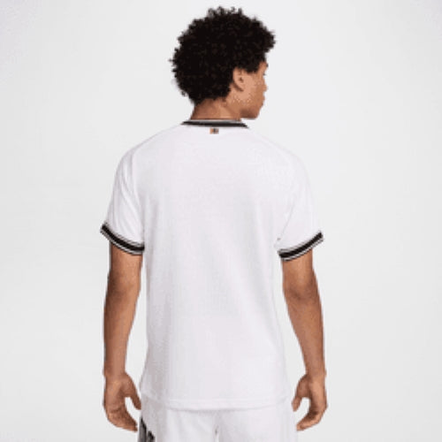 NikeCourt Heritage Men's Short-Sleeve Tennis Top - White Black - FN0318-101