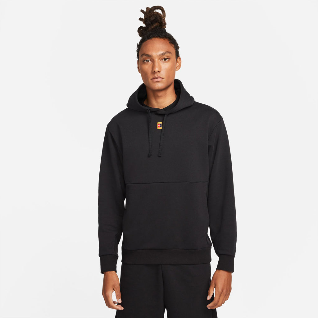 NikeCourt Men's Fleece Tennis Hoodie - Black - DA5711-010