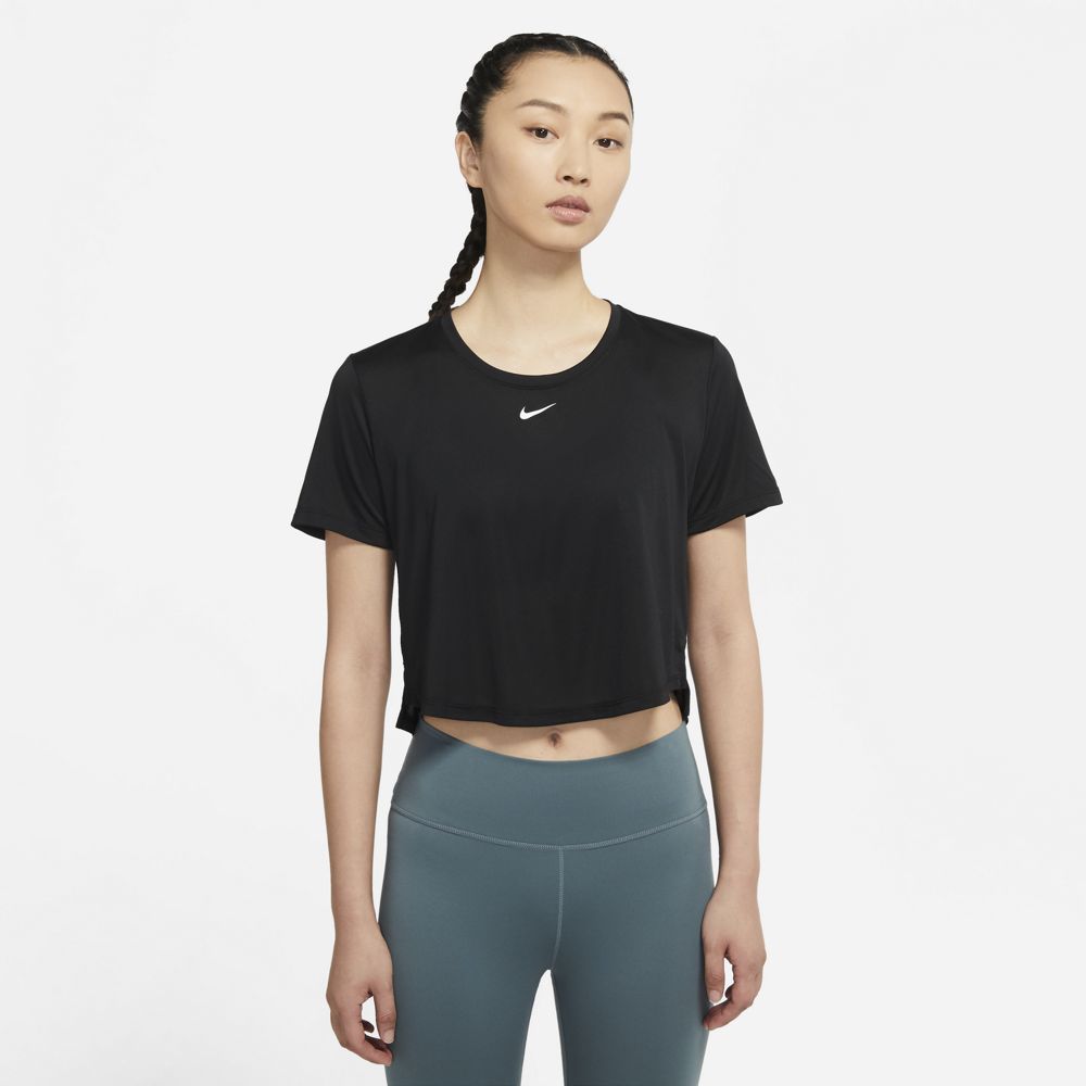 Nike Dri-FIT One Women's Standard Fit Short-Sleeve Cropped Top - Black - DD4954-010