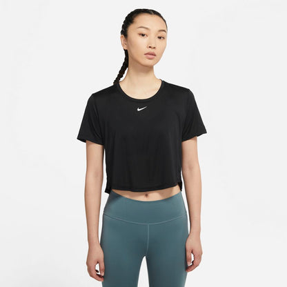 Nike Dri-FIT One Women's Standard Fit Short-Sleeve Cropped Top - Black - DD4954-010