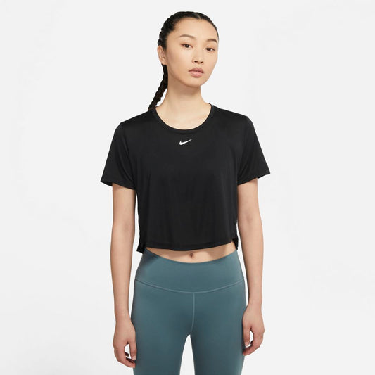 Nike Dri-FIT One Women's Standard Fit Short-Sleeve Cropped Top - Black - DD4954-010