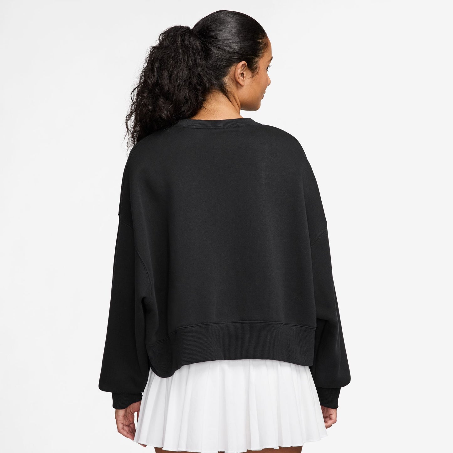 NikeCourt Heritage Phoenix Fleece Women's Over-Sized Crew-Neck Sweatshirt - Black - HJ8988-010