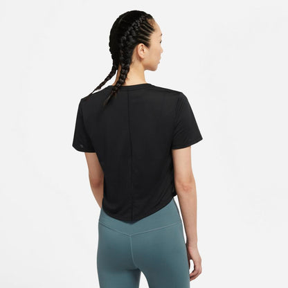 Nike Dri-FIT One Women's Standard Fit Short-Sleeve Cropped Top - Black - DD4954-010