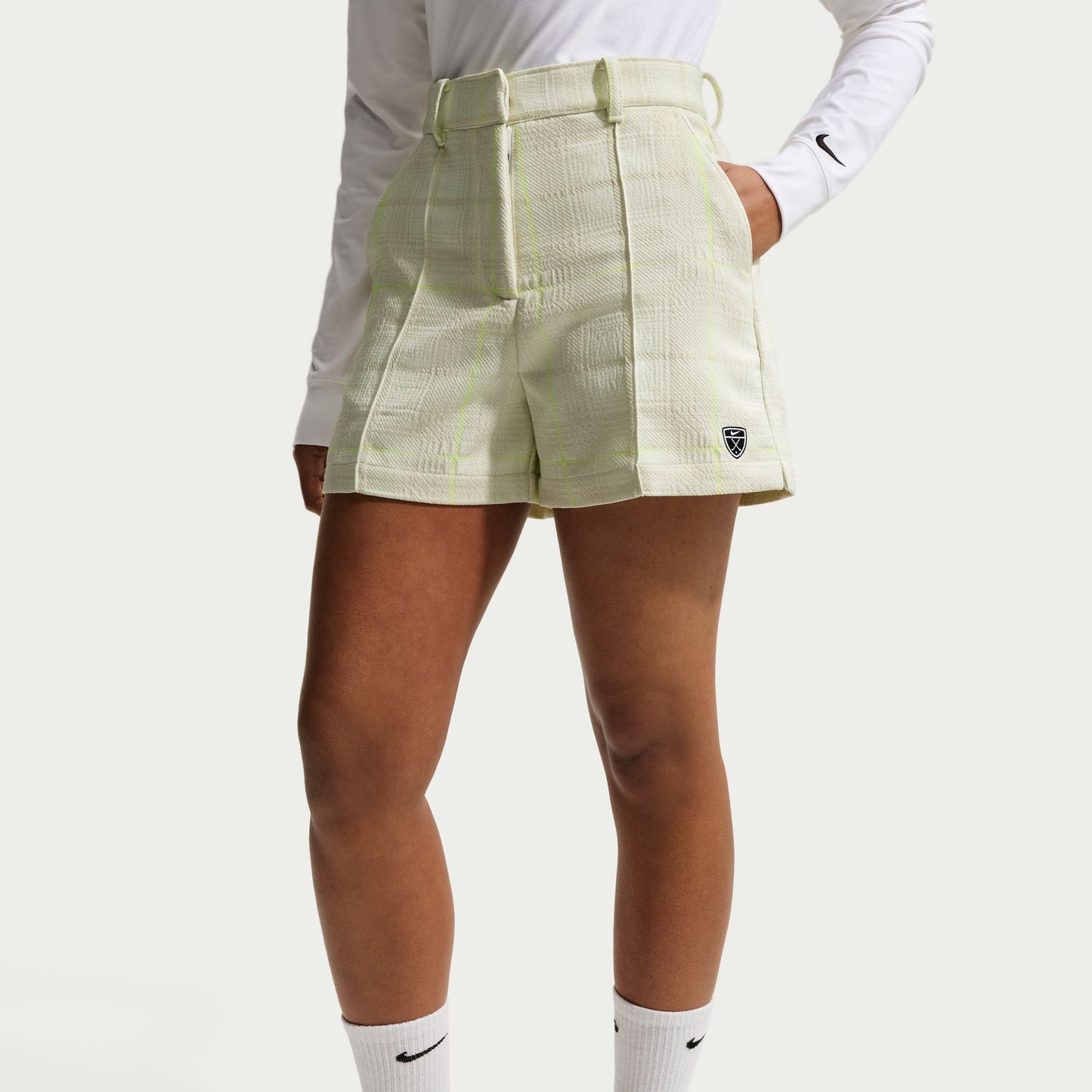 Nike Women's Tartan Short - Sail/Black - IQ9450-133