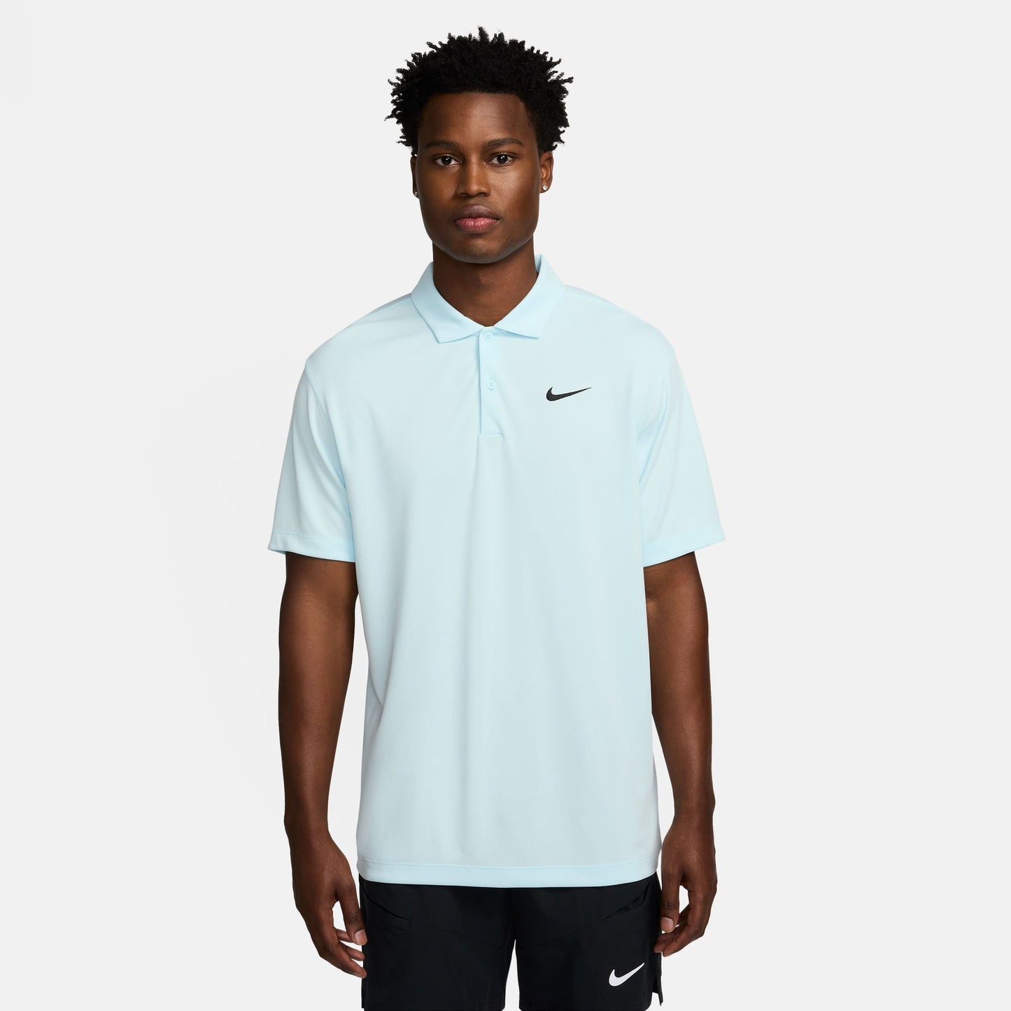 NikeCourt Dri-FIT Men's Tennis Polo - Glacier Blue Black - DH0857-476