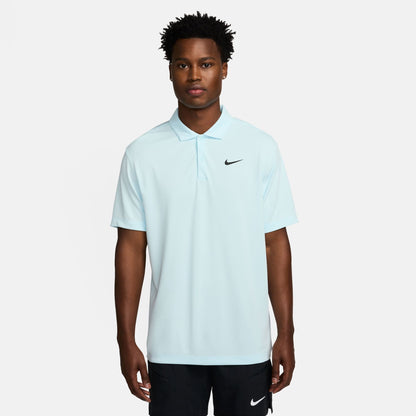 NikeCourt Dri-FIT Men's Tennis Polo - Glacier Blue Black - DH0857-476