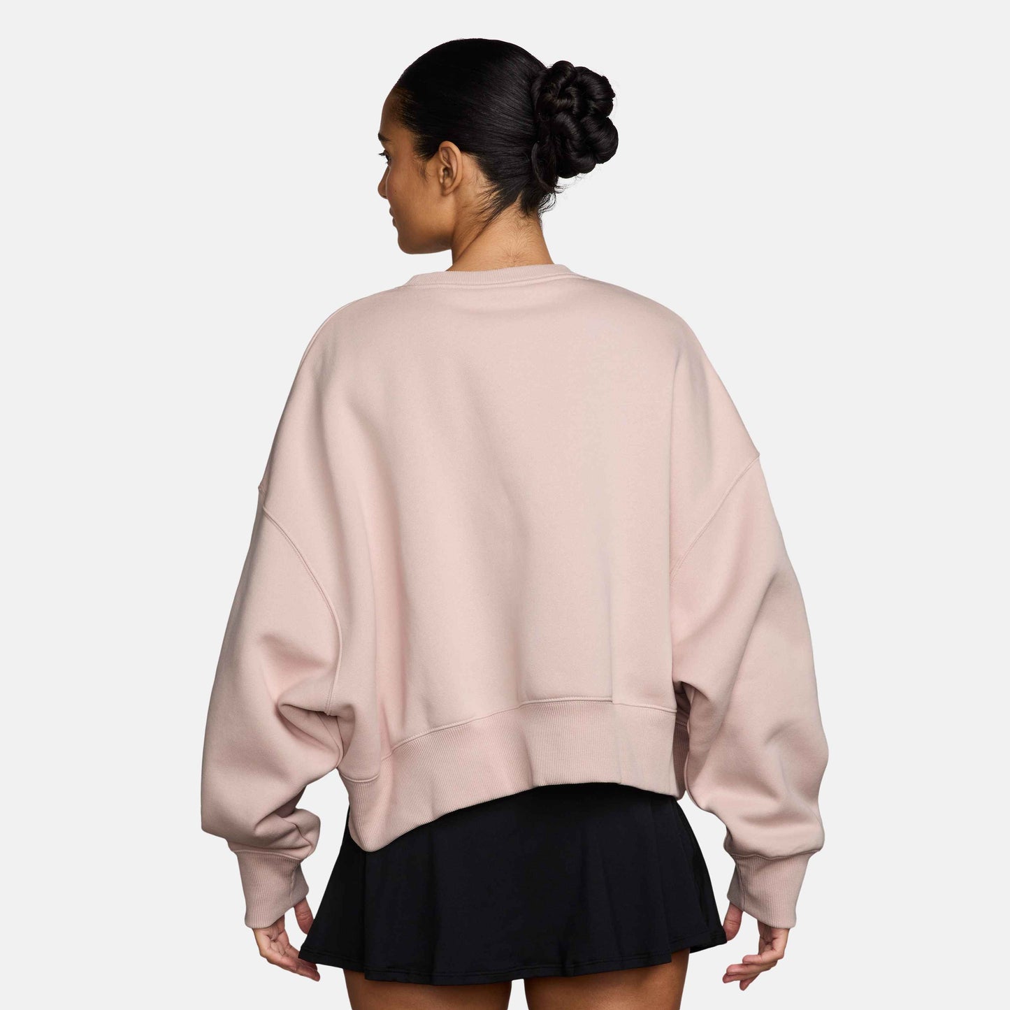NikeCourt Heritage Phoenix Fleece Women's Over-Sized Crew-Neck Sweatshirt - Silt Red Red Stardust - HJ8988-667