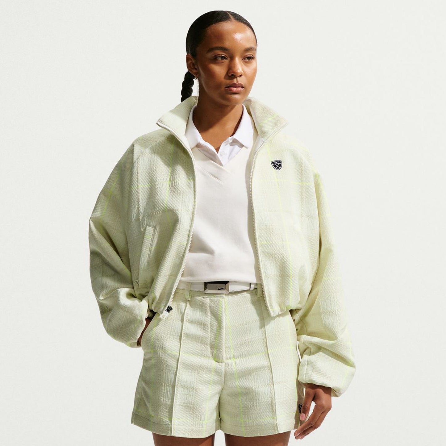 Nike Women's Tartan Jacket - Sail/Black - IQ9446-133