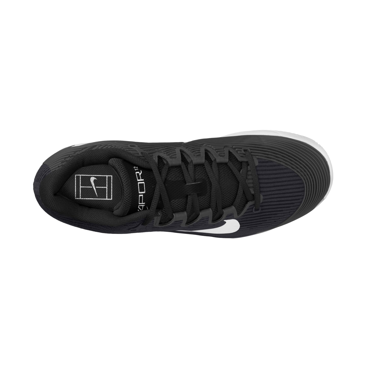 Nike Men's Clay Court Nike Vapor 12 - Black/White-Dk Smoke Grey - HQ6026-001