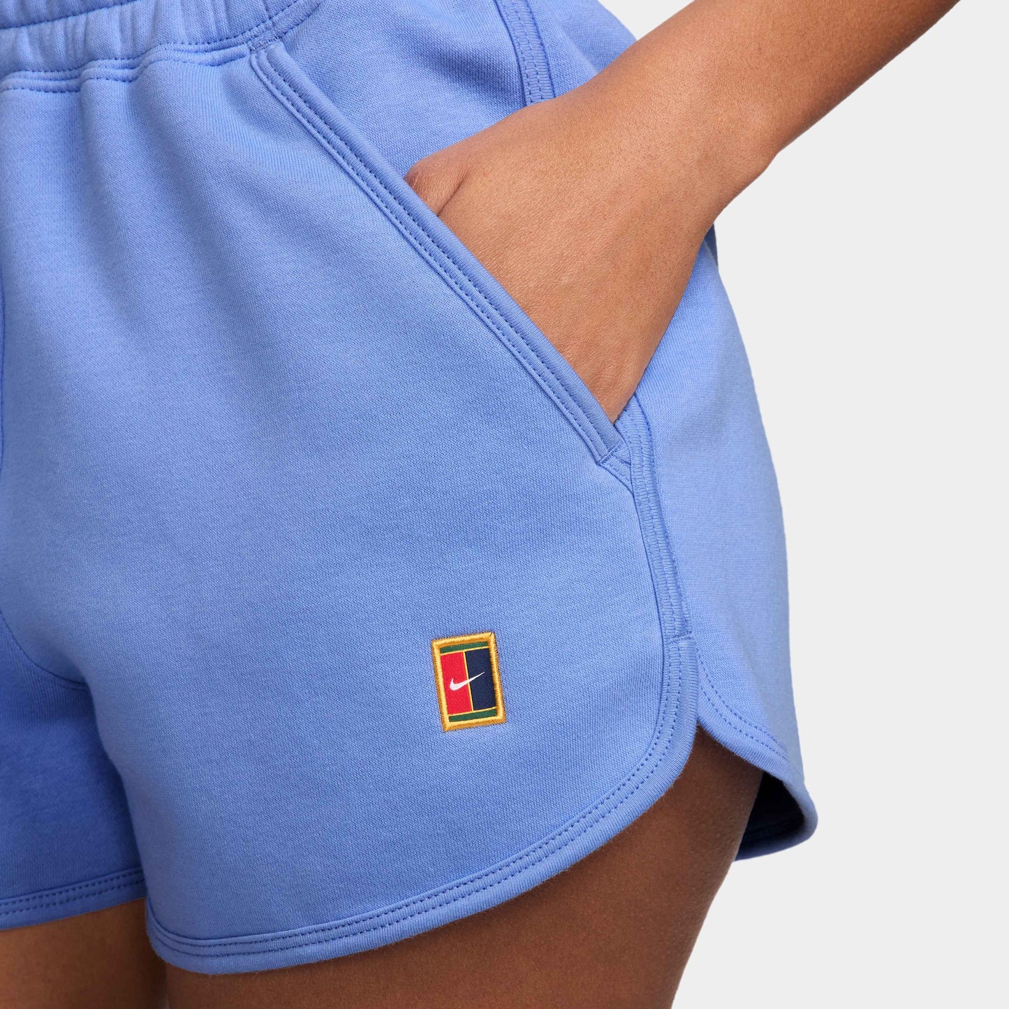 NikeCourt Heritage Women's Mid-Rise Fleece Tennis Shorts - Royal Pulse - HJ8990-494