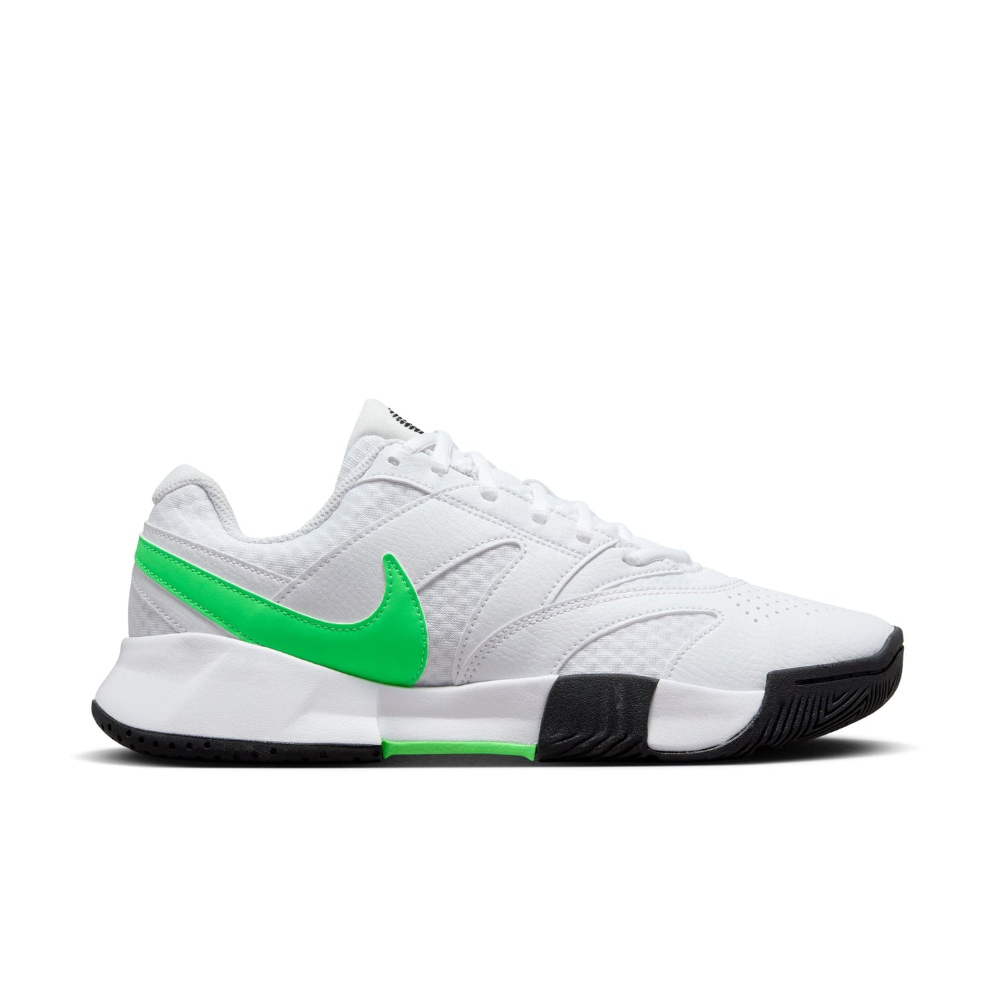 NikeCourt Vapor Lite 4 Womens' Hard Court Tennis Shoes - White Poison Green-Black - FD6575-105