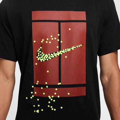 NikeCourt Men's Tennis T-Shirt - Black - FZ8107-010