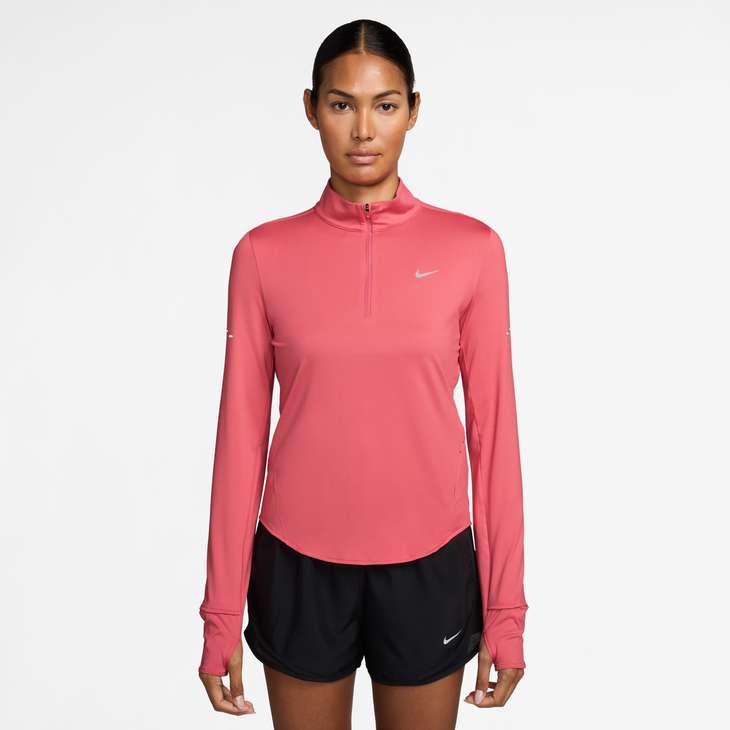 Nike Women's Swift Dri-FIT UV Half Zip Top - Sea Coral - HQ0499-897