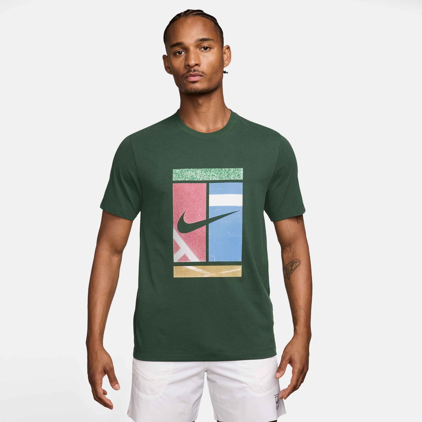 Nike Men's NikeCourt Dri-FIT Tee Court Ho25 - Fir - HV1788-323