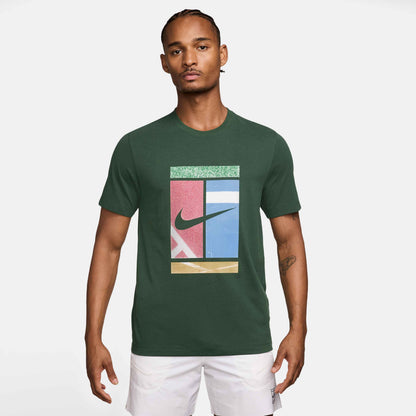 Nike Men's NikeCourt Dri-FIT Tee Court Ho25 - Fir - HV1788-323